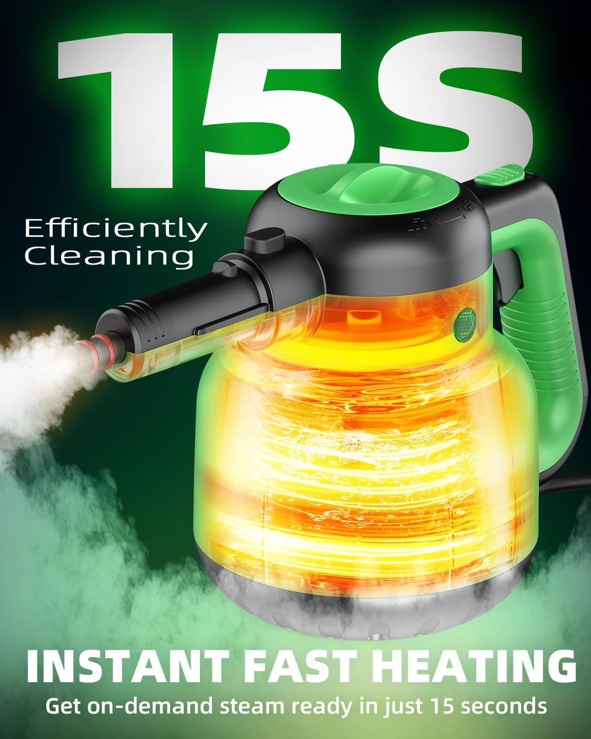 1400W 12-in-1 Steam Mop with Detachable Handheld Steam Cleaner U799400