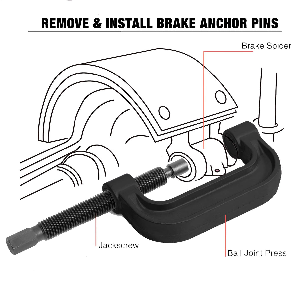 21-Piece Ball Joint Press Kit with C-Frame D9621