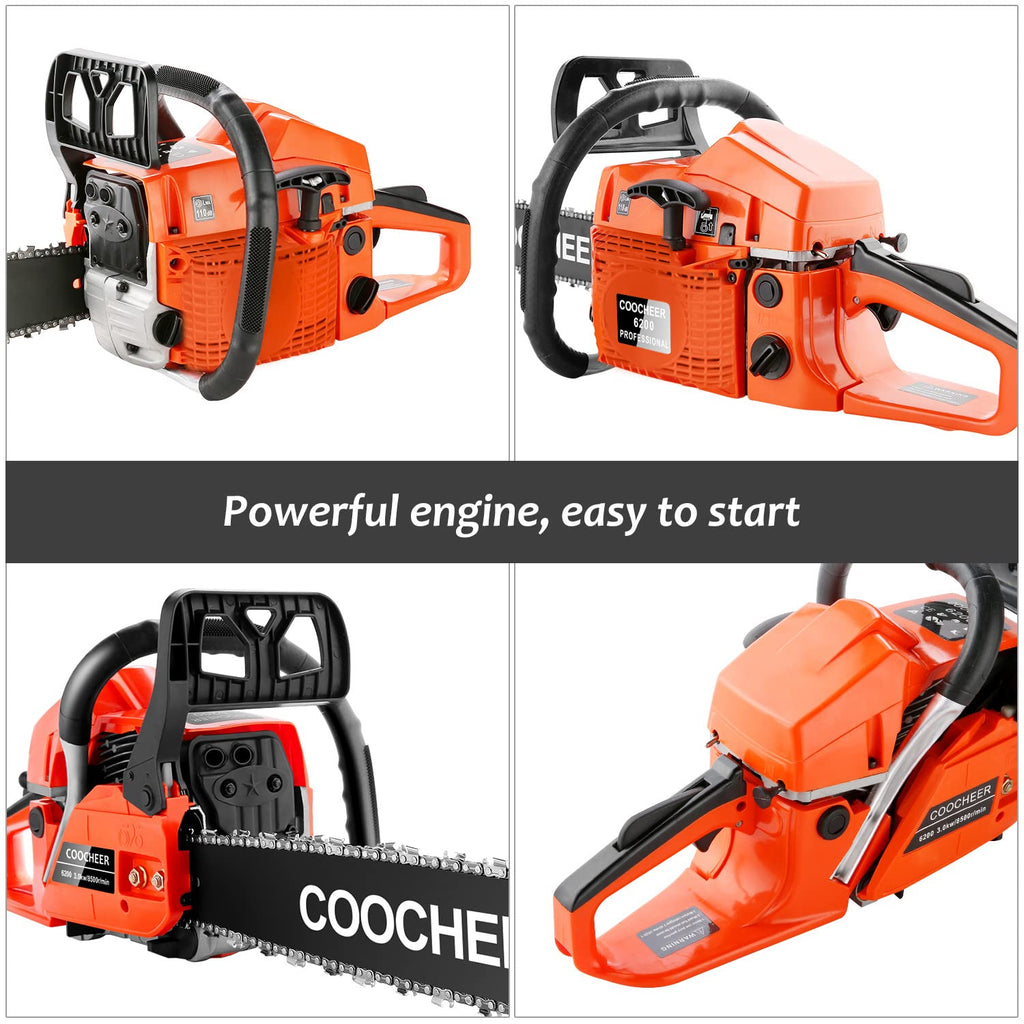 62CC 20 Inch 2-Cycle Gas Chainsaw with Carrying Bag E461514