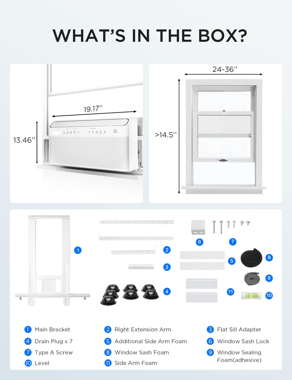0,000 BTU U Shaped Window Air Conditioner O3916