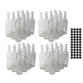 750ml Clear Glass Bottles with Lids, 48-Pack T1666