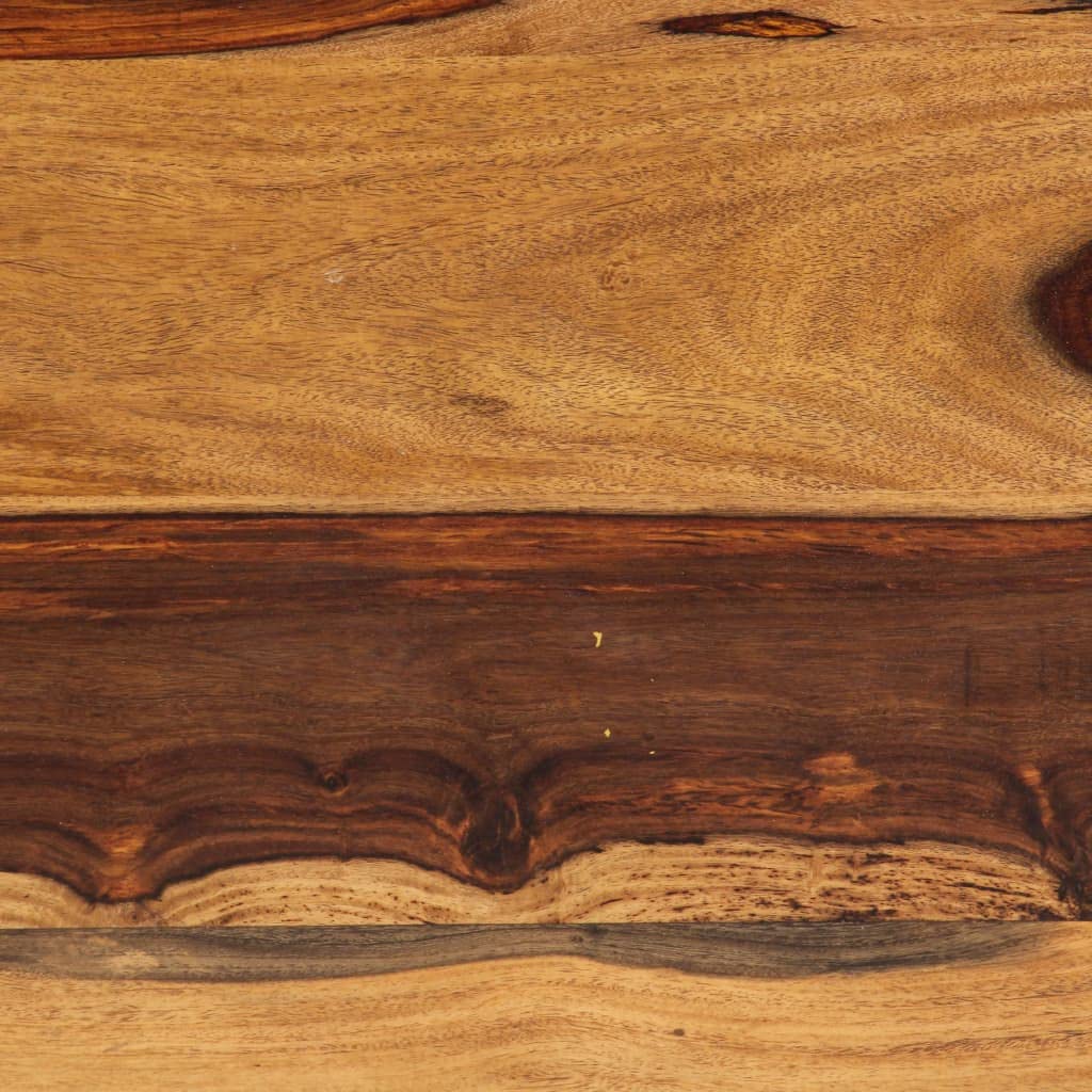 Solid Sheesham Wood Coffee Table with Steel Legs C341423
