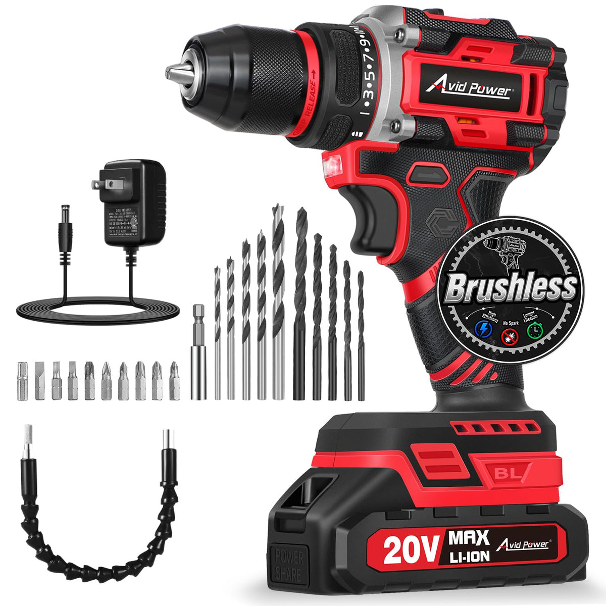 20V Brushless Cordless Drill Set F63977