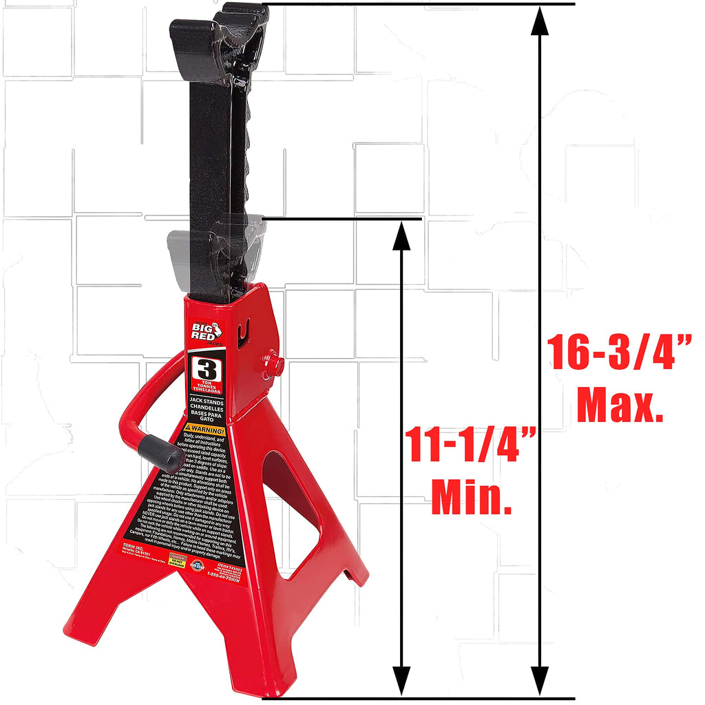 Heavy Duty Steel Jack Stands 3 Ton 1 Pair G7938