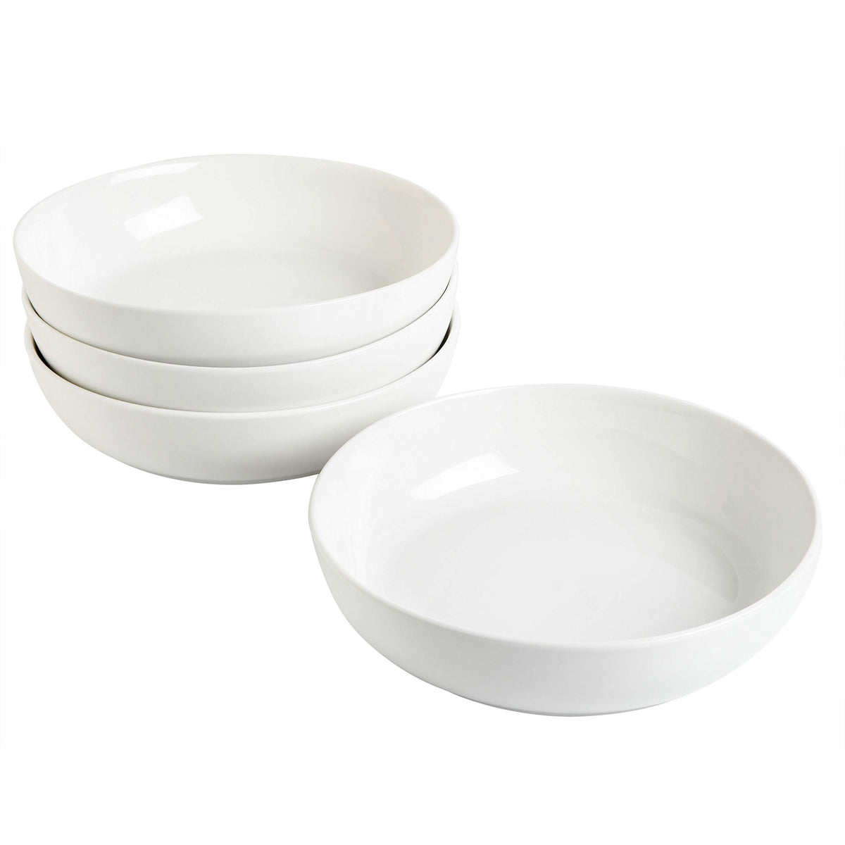 4-Piece 41oz Porcelain Ceramic Salad Bowls Set White Z119