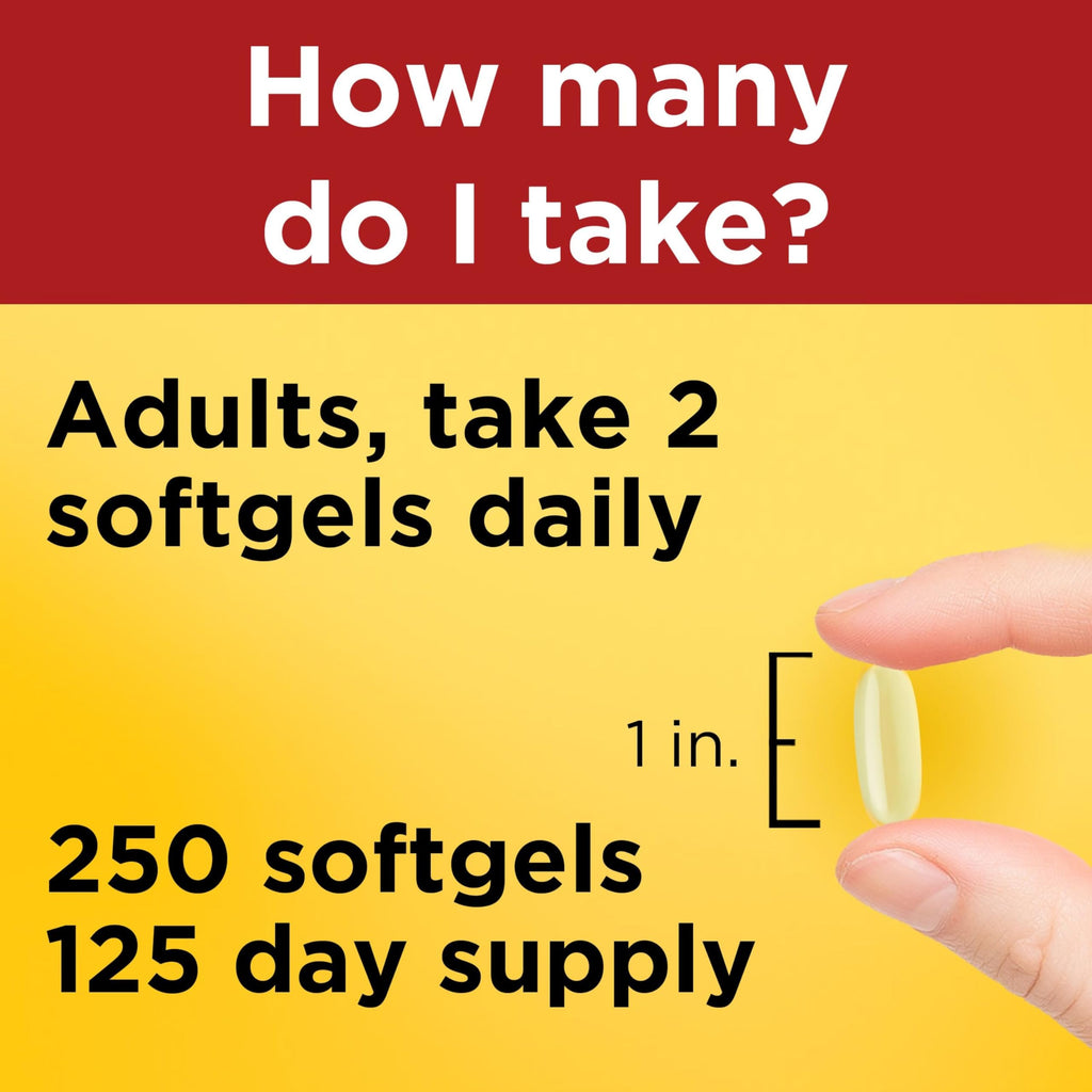 Fish Oil Omega 3 Supplements 2000mg 250 Softgels D51300