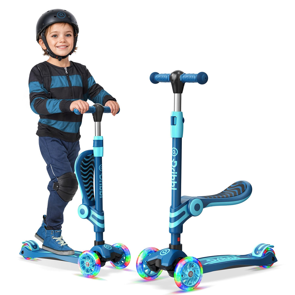 Blue 3 Wheel Scooter with Seat for Kids B45959