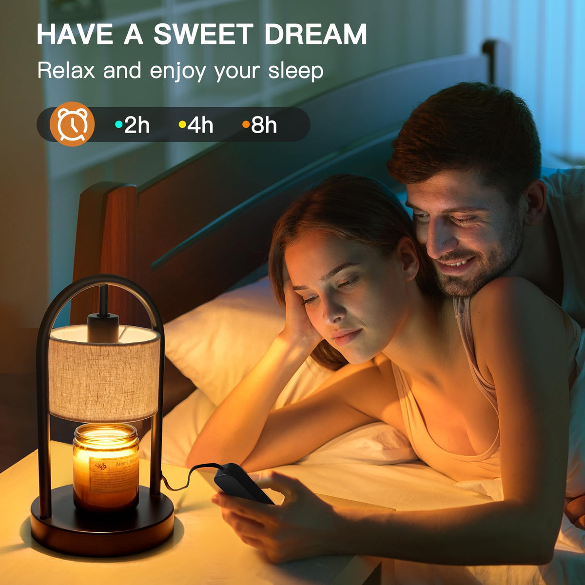 Dimmable Candle Warmer Lamp with Timer and 2 Bulbs E375