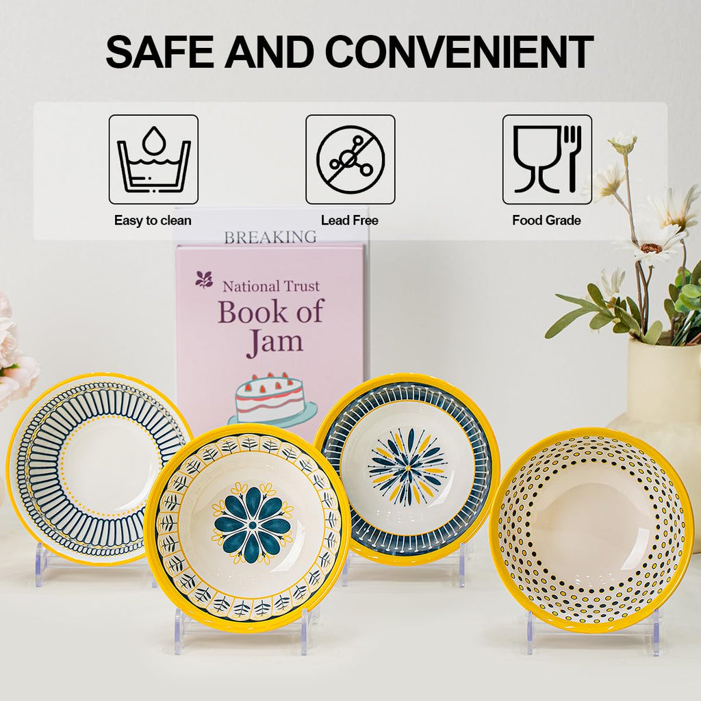 Bohemian Ceramic Bowls Set of 4 L62718