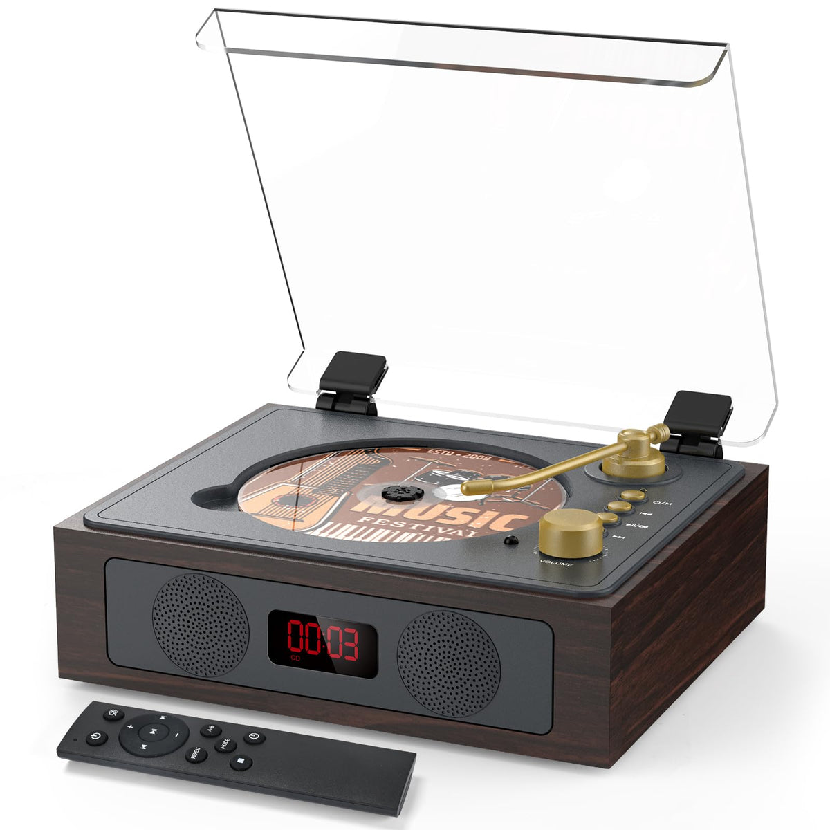 Portable CD Player with Built-in Speakers Bluetooth I300