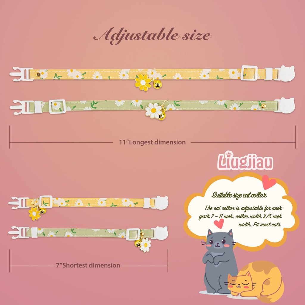 2 Pack Cotton Breakaway Cat Collar with Bell G153086