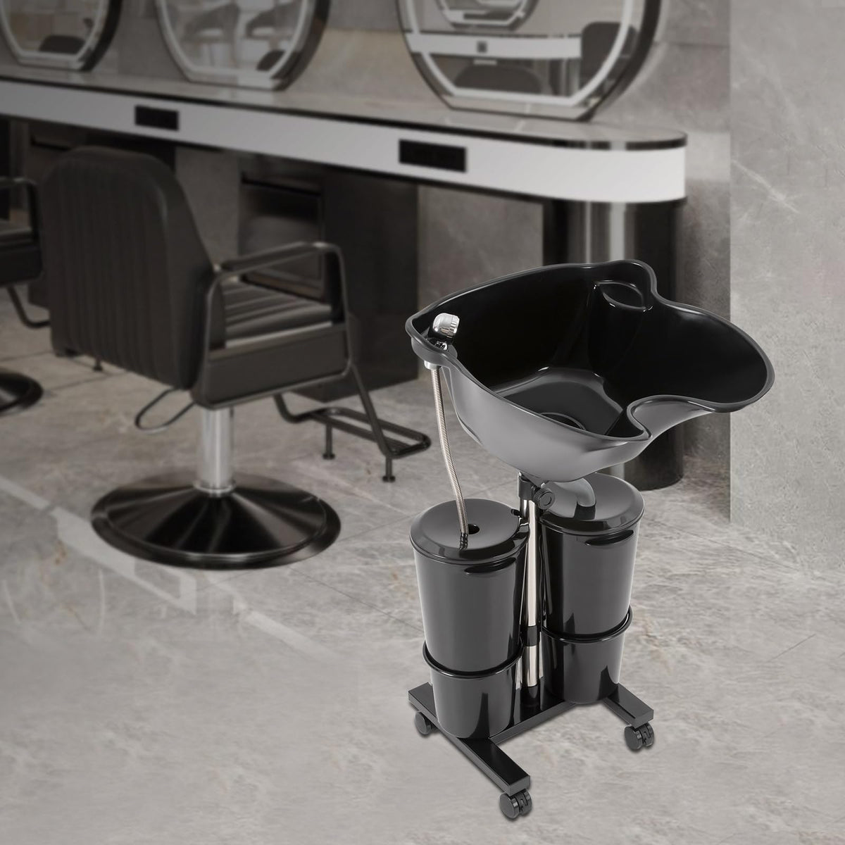 Portable Shampoo Bowl with Electric Pump and Foot Pedal U4063