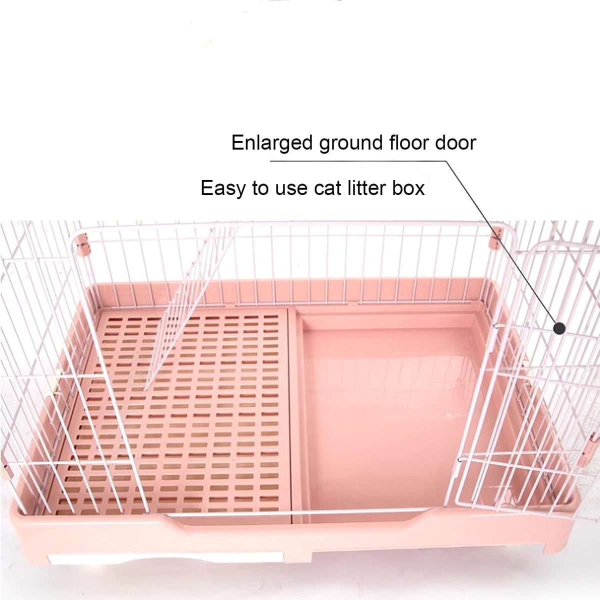 Foldable 4 Tier Large Detachable Cat Cage with Hammock D70165