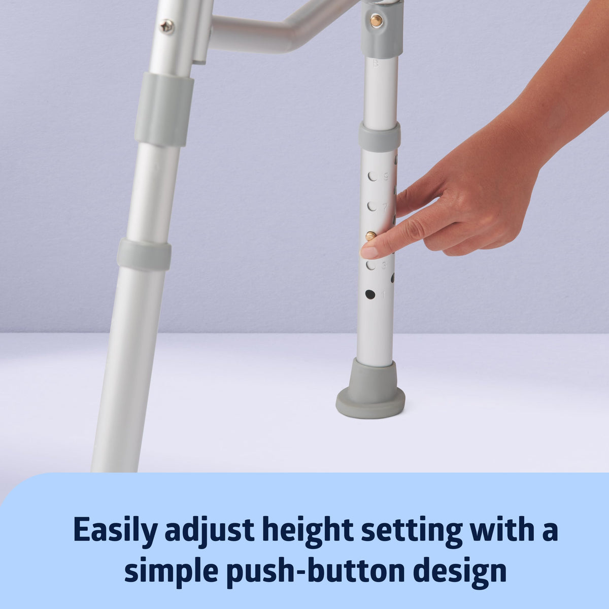 Adjustable Transfer Bench with Slip-resistant Feet V3378