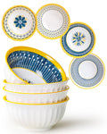 Bohemian Ceramic Bowls Set of 4 L62718