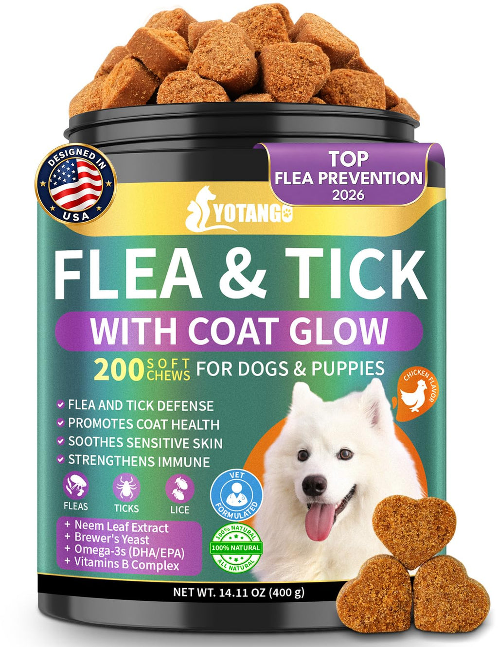 Dog Flea and Tick Prevention Chewables F935
