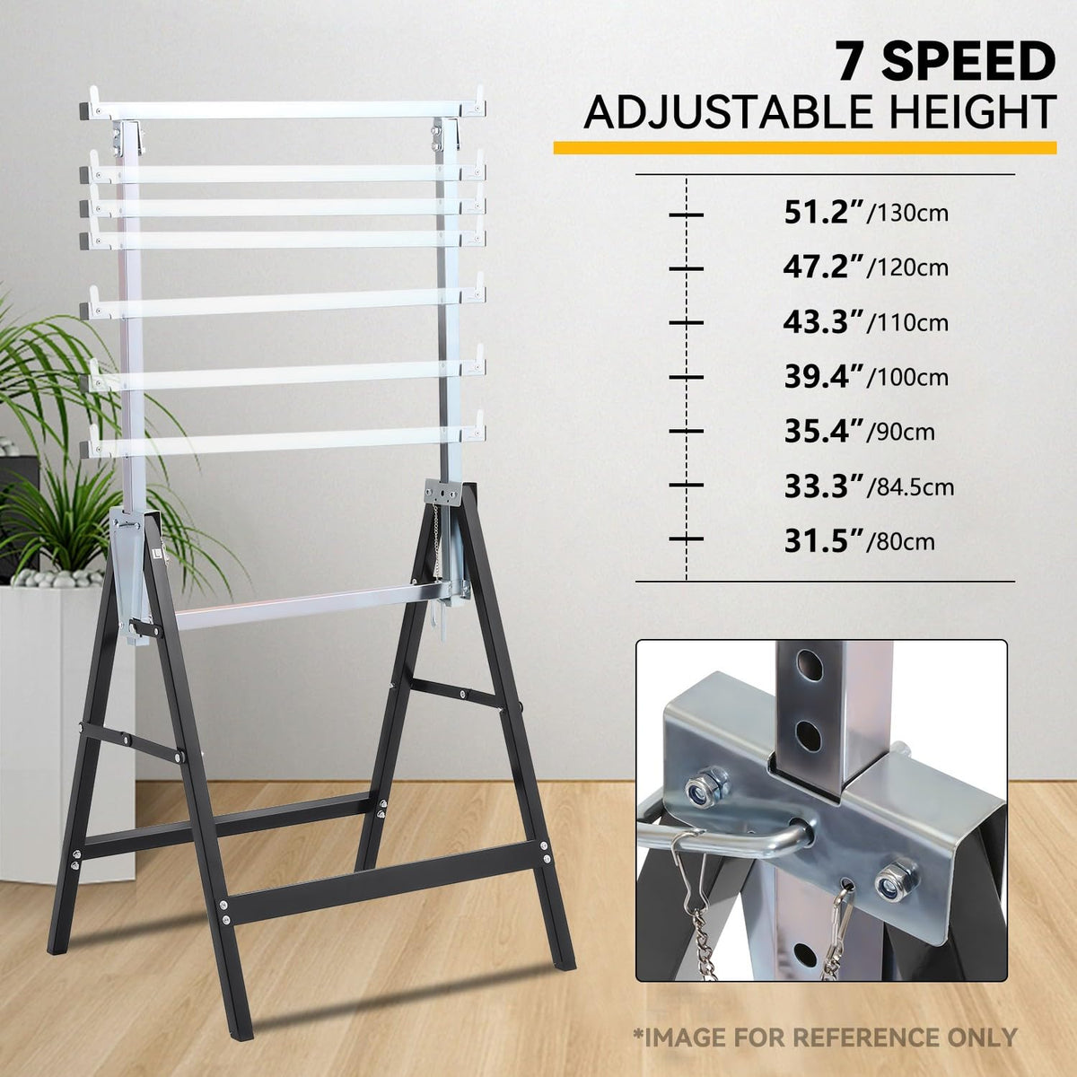 2-Pack 7-Level Adjustable Folding Sawhorse N317