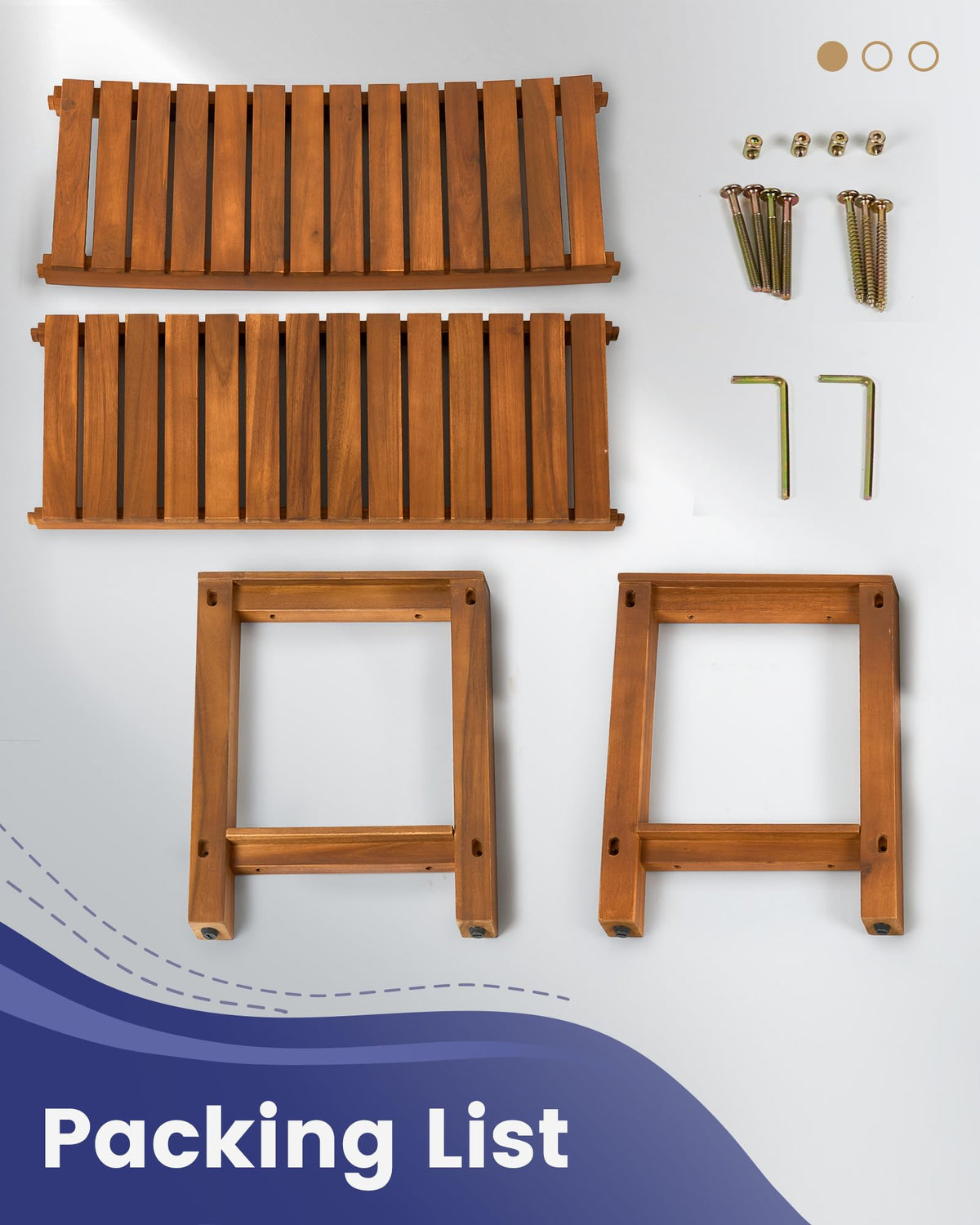 32" Solid Wood Teak Shower Bench N408611