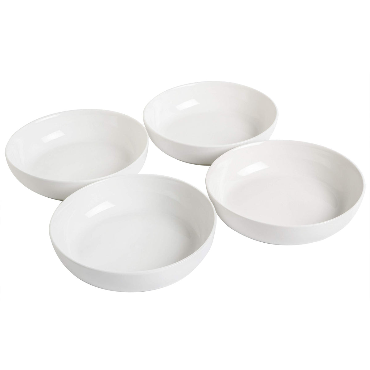 4-Piece 41oz Porcelain Ceramic Salad Bowls Set White Z119