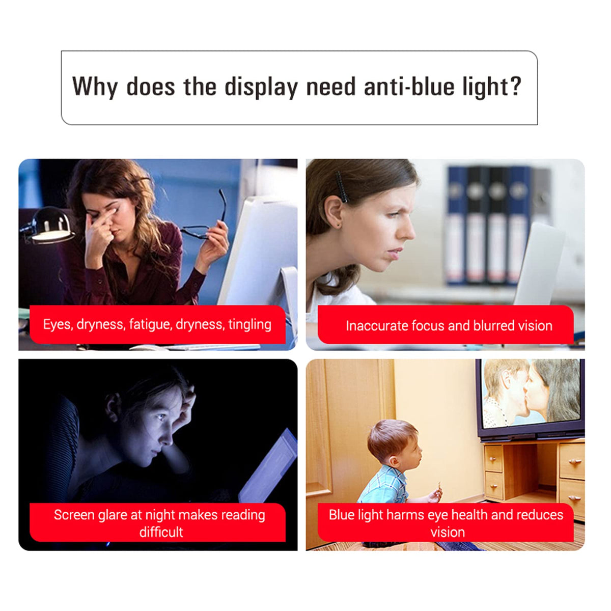 Anti Blue Light Screen Protector for 65/70/75 Inches TV X777