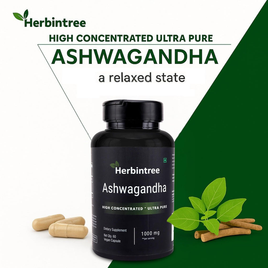 Ashwagandha 1000mg Vegan Non-GMO 60 Veg Capsules E26312