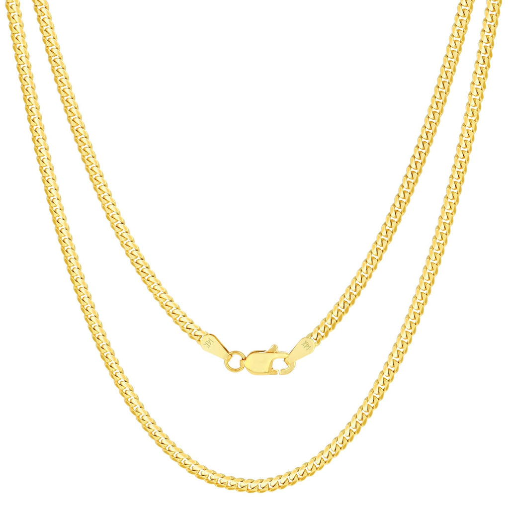 14k Yellow Gold Cuban Link Chain Necklace O771820