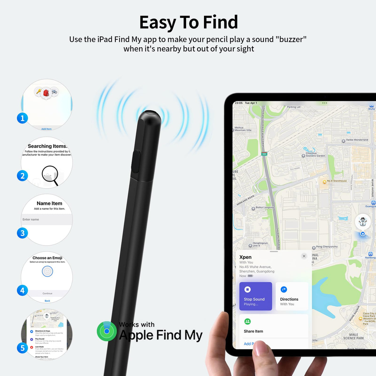 Black iPad Pencil E390