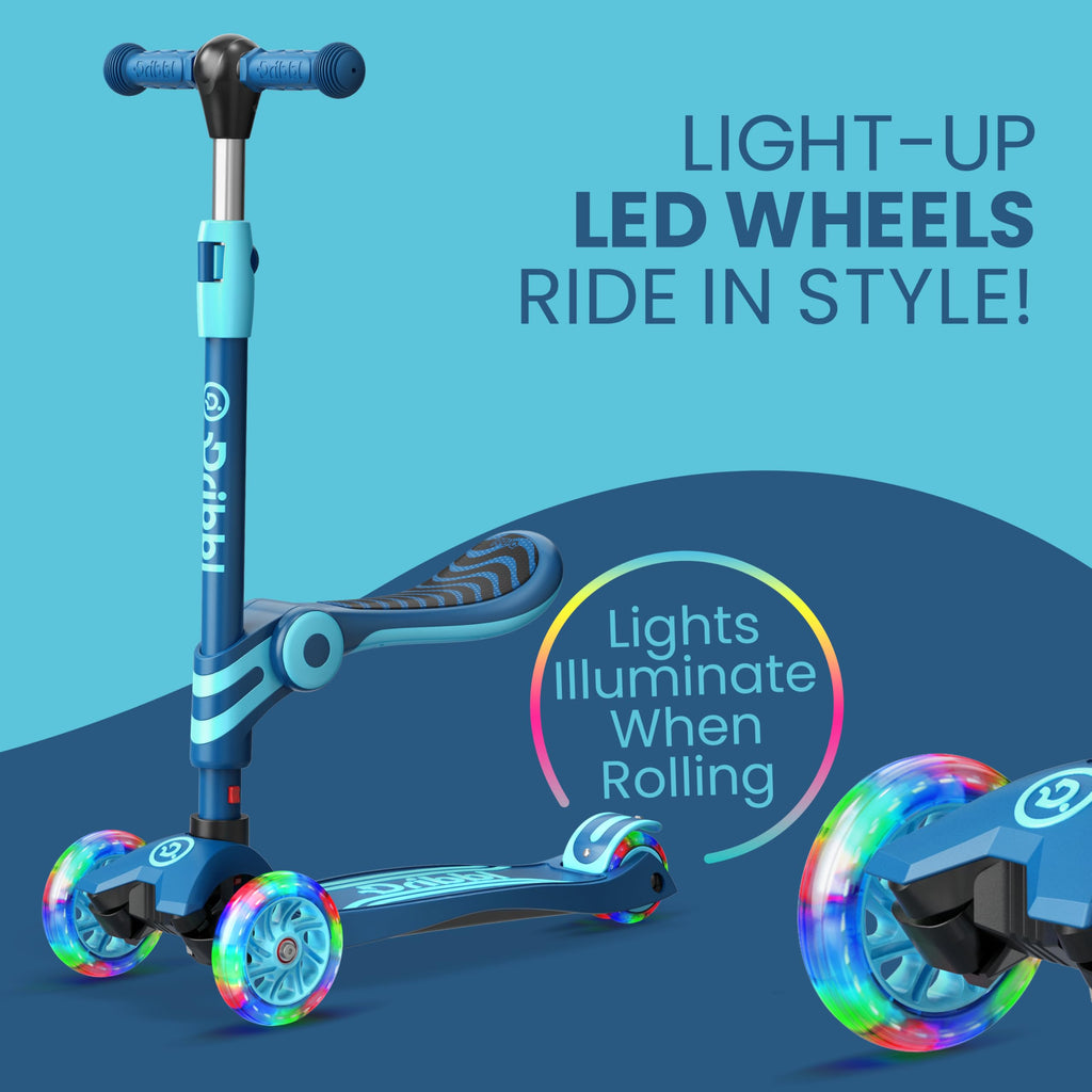 Blue 3 Wheel Scooter with Seat for Kids B45959