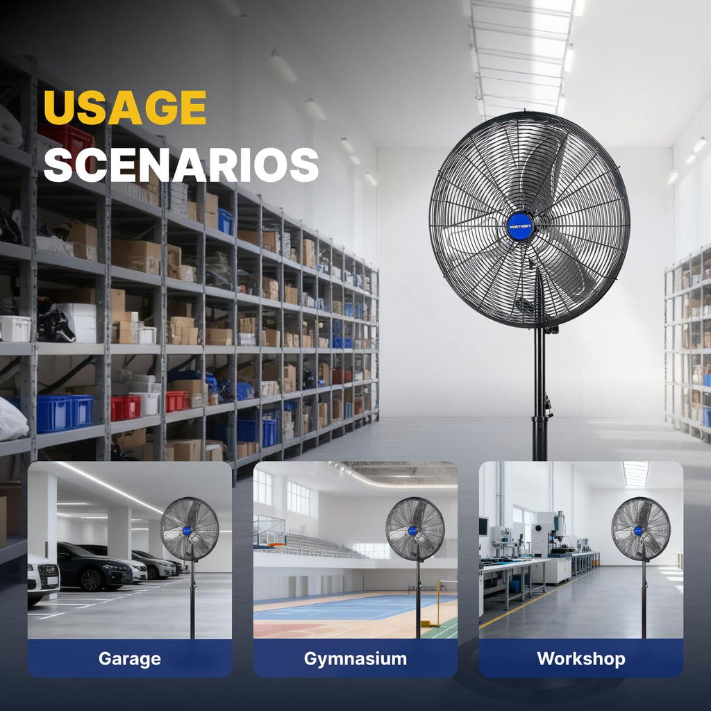 24 Inch 2 Speeds Pedestal Fan M225508