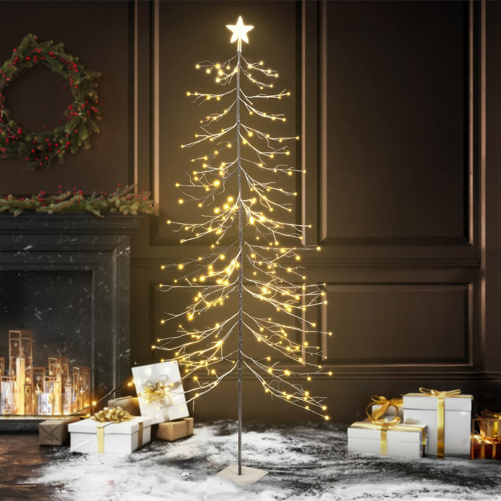 8 Ft Pre-Lit Twinkling Christmas Tree with Lights W464060