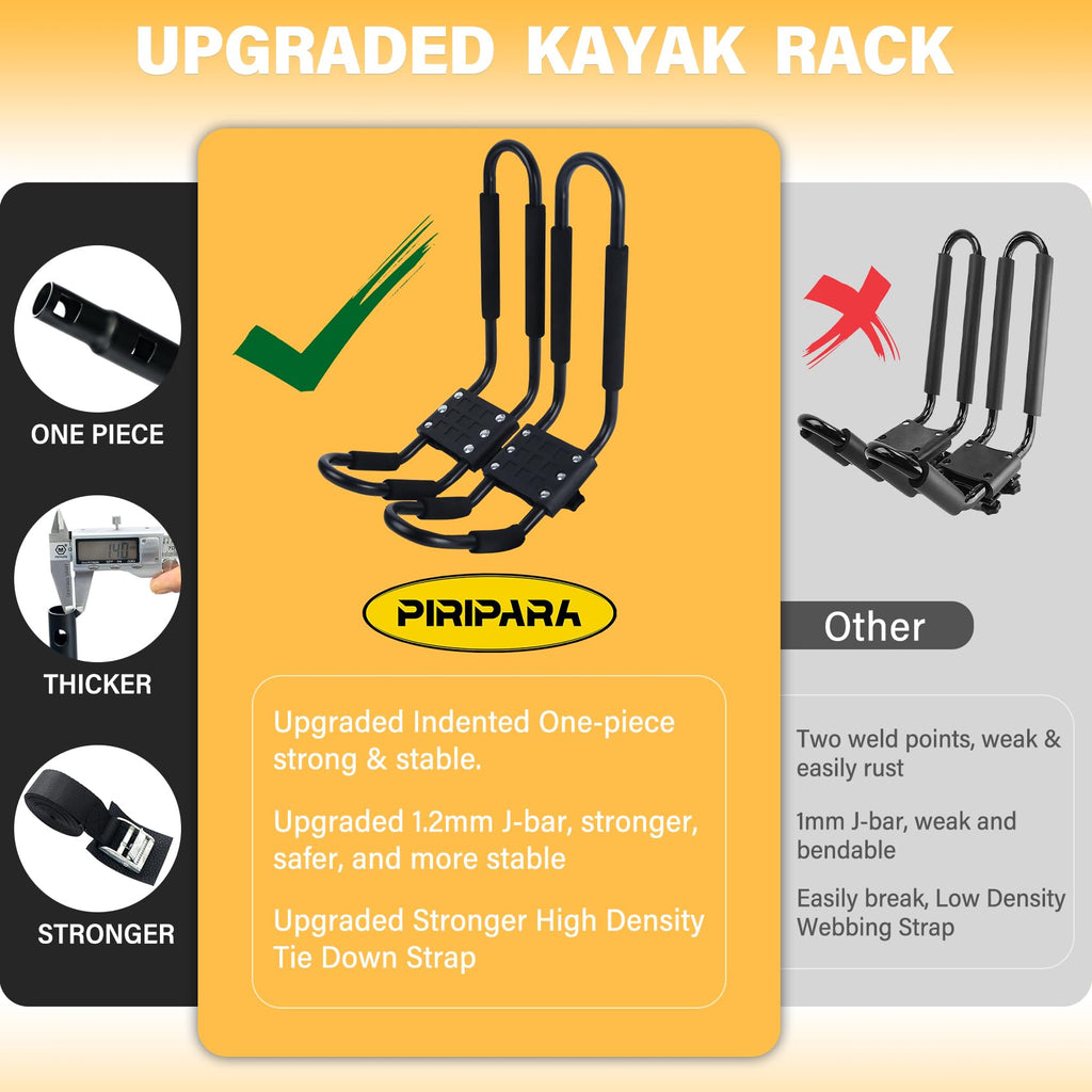 2 Pairs J-Bar Kayak Roof Rack Set of 4 G235