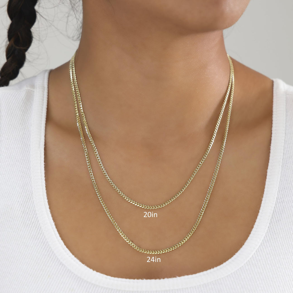 14k Yellow Gold Cuban Link Chain Necklace O771820
