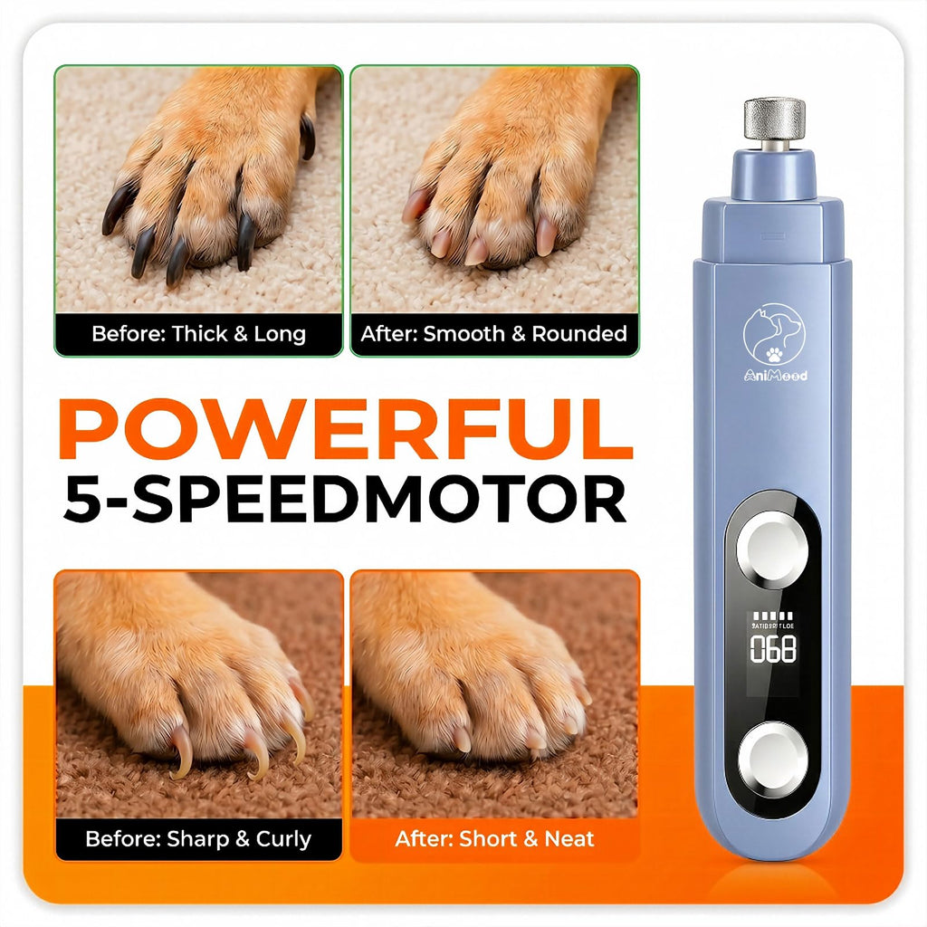 5-Speed Ultra Quiet Dog Nail Grinder with LED Light O663913