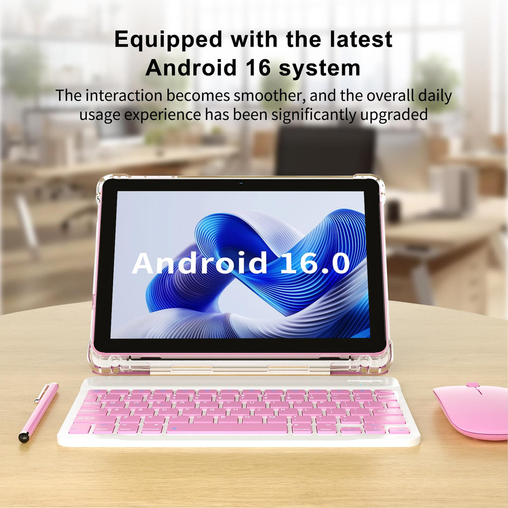 Android 16 10 inch 2 in 1 Tablet with Keyboard F726419