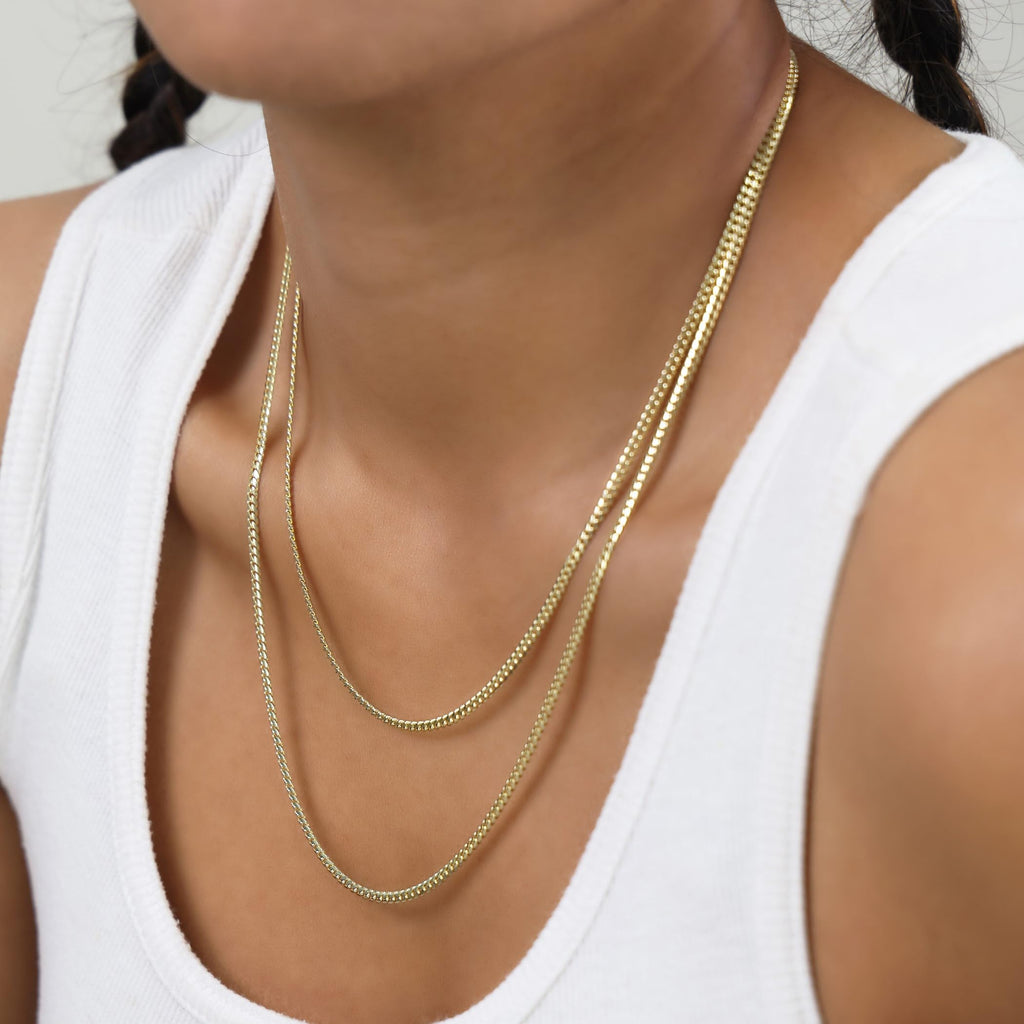 14k Yellow Gold Cuban Link Chain Necklace O771820