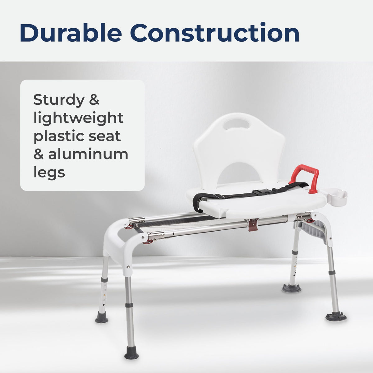 Adjustable Height Sliding Bathtub Transfer Bench Shower Chair A17410