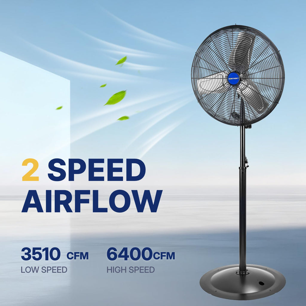 24 Inch 2 Speeds Pedestal Fan M225508