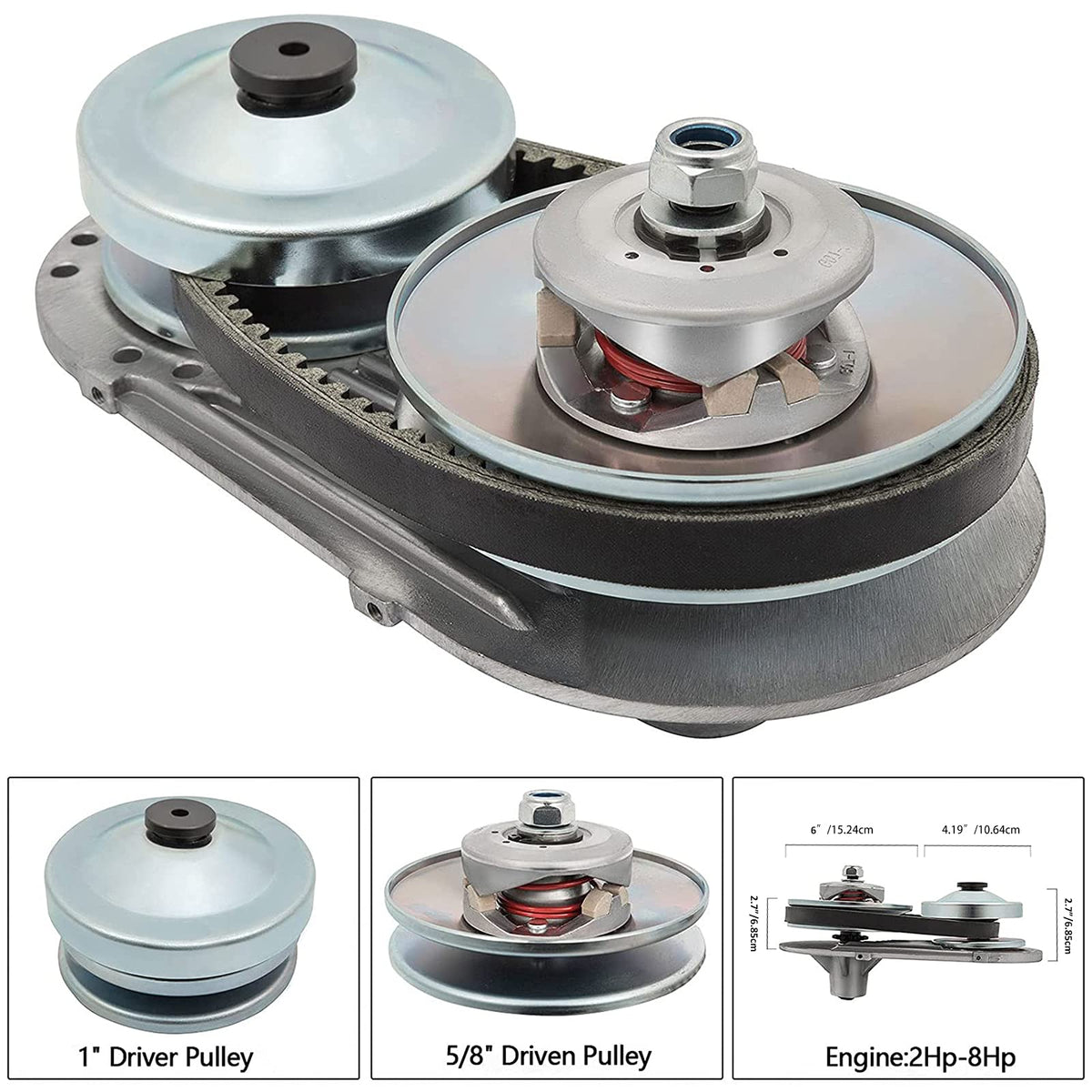 212CC 6.5 HP Go Kart Torque Converter Clutch Kit 3/4" 10T #40#41 and 12T #35 Chain W277