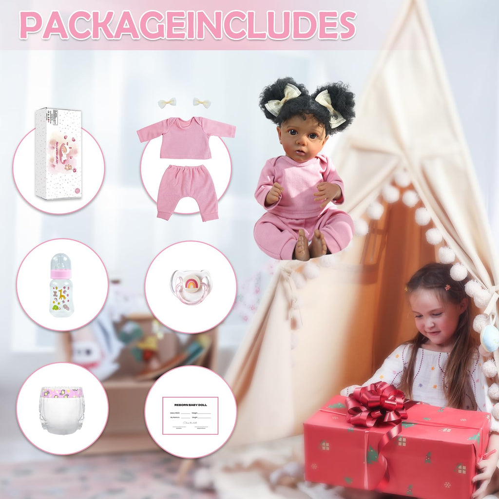 20 Inch Realistic Newborn Baby Doll in Pink Outfit W541903