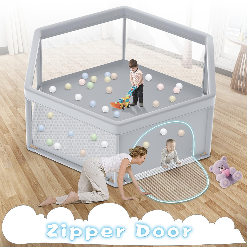 65x65 Inch Hexagonal Baby Playpen I749653