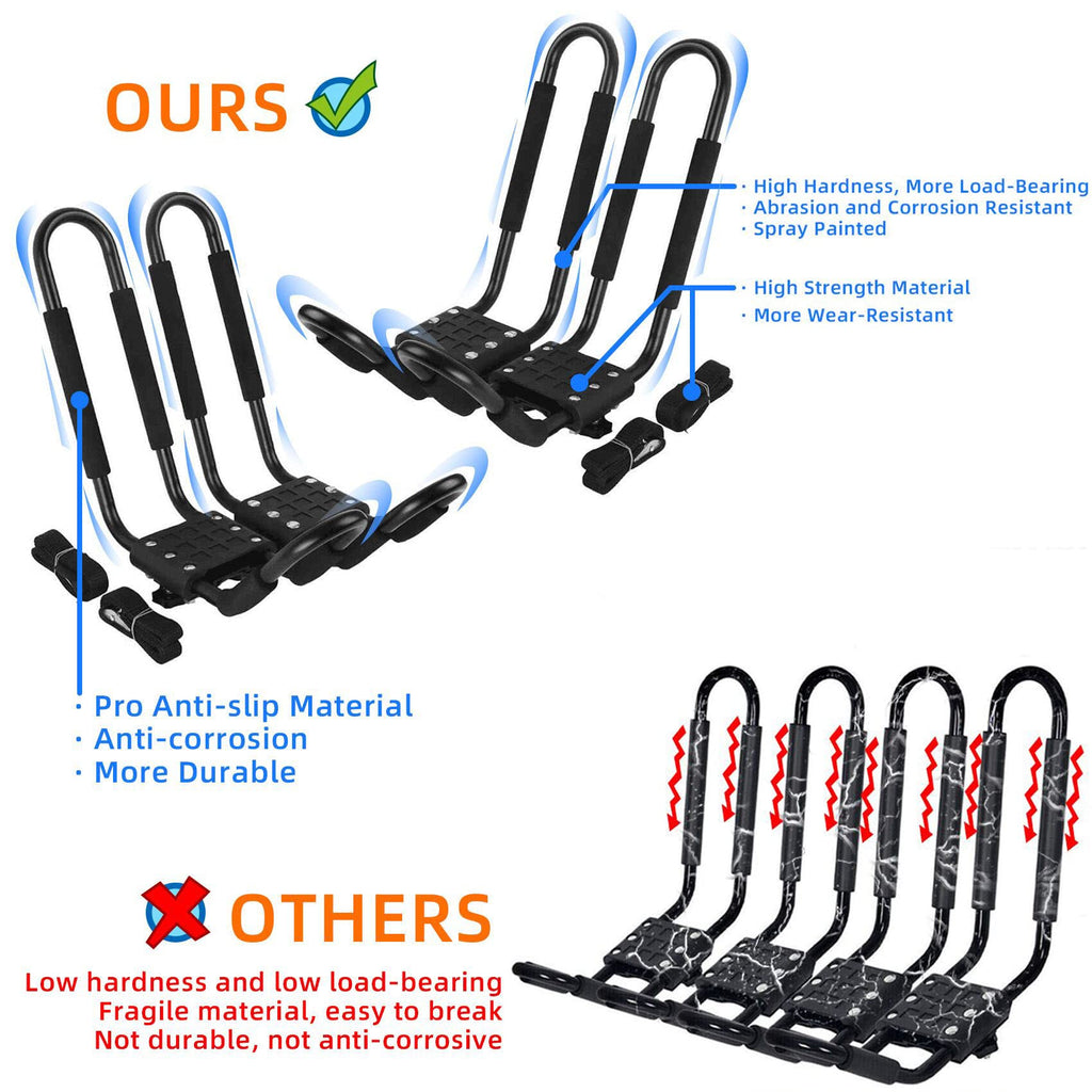 2 Pairs J-Bar Kayak Roof Rack Set of 4 G235