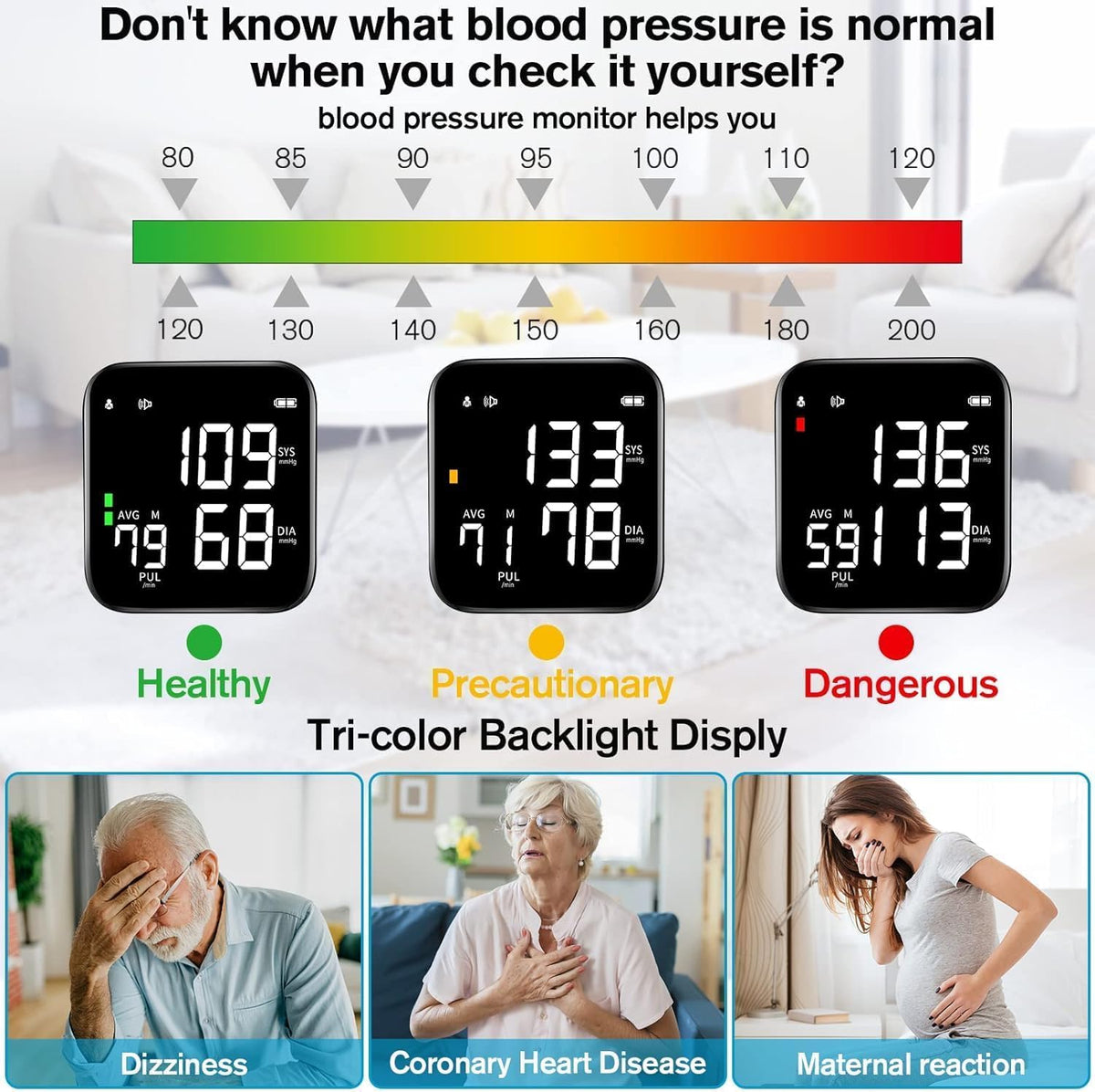 Wrist Blood Pressure Monitor with 90X2 Readings Memory J1246