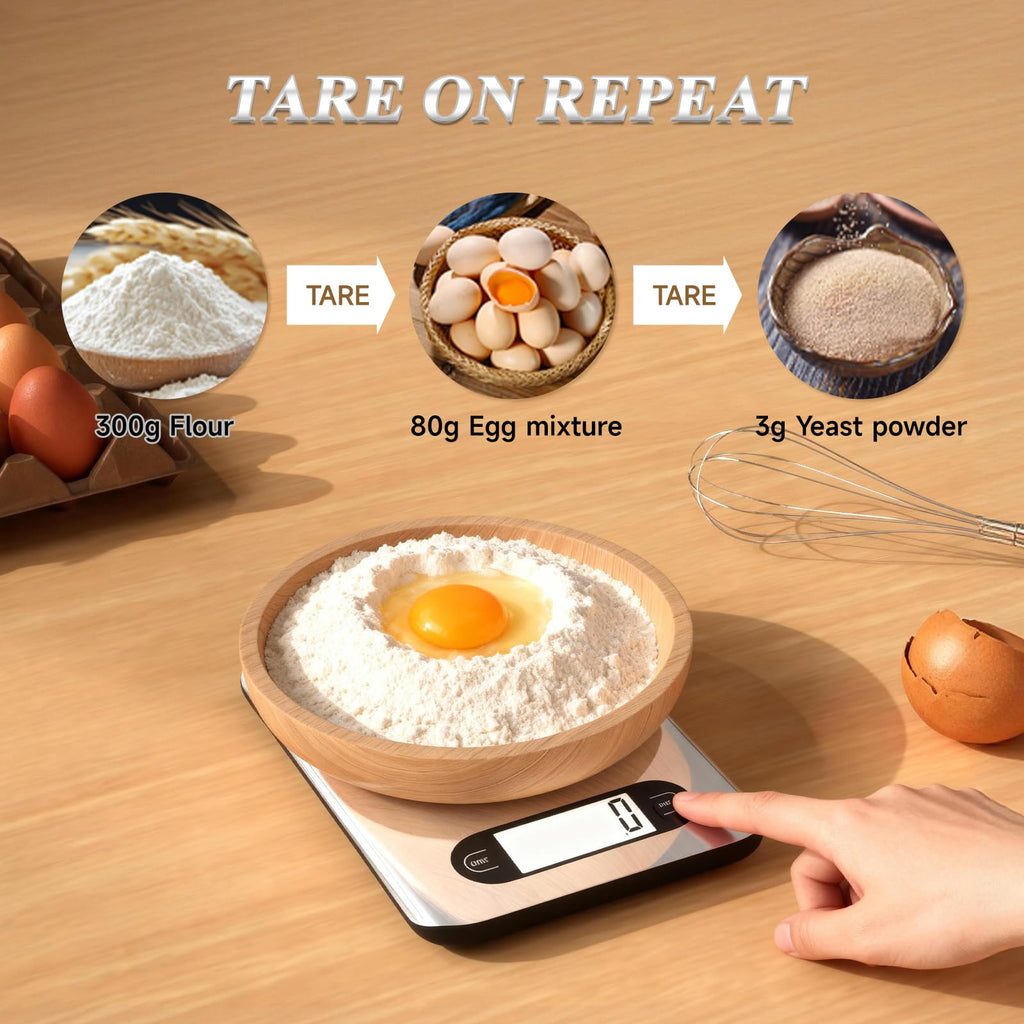 Digital Kitchen Scale 17 Pounds Capacity Stainless Steel M9428