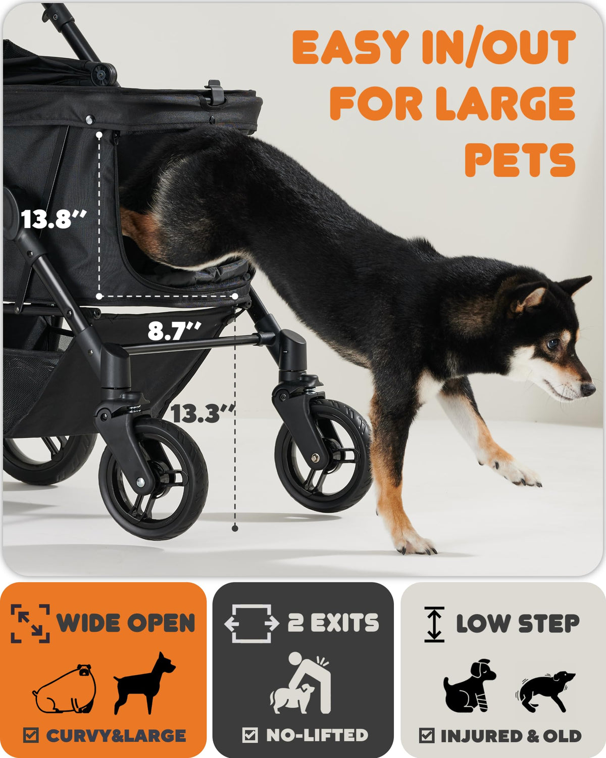 Medium Dog Stroller Up to 66lbs U238337