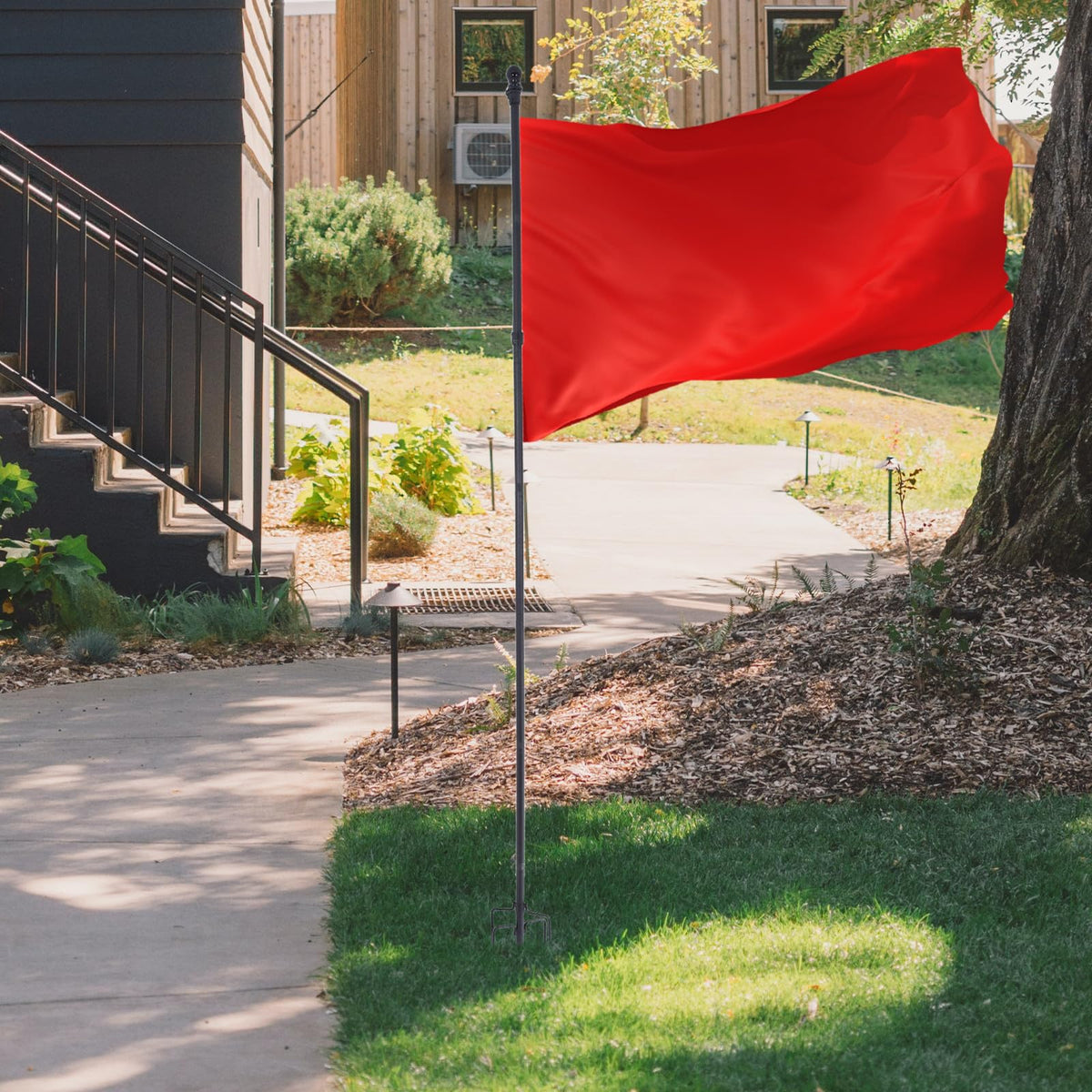 Stainless Steel Flag Pole Base with 5 Prongs F7928