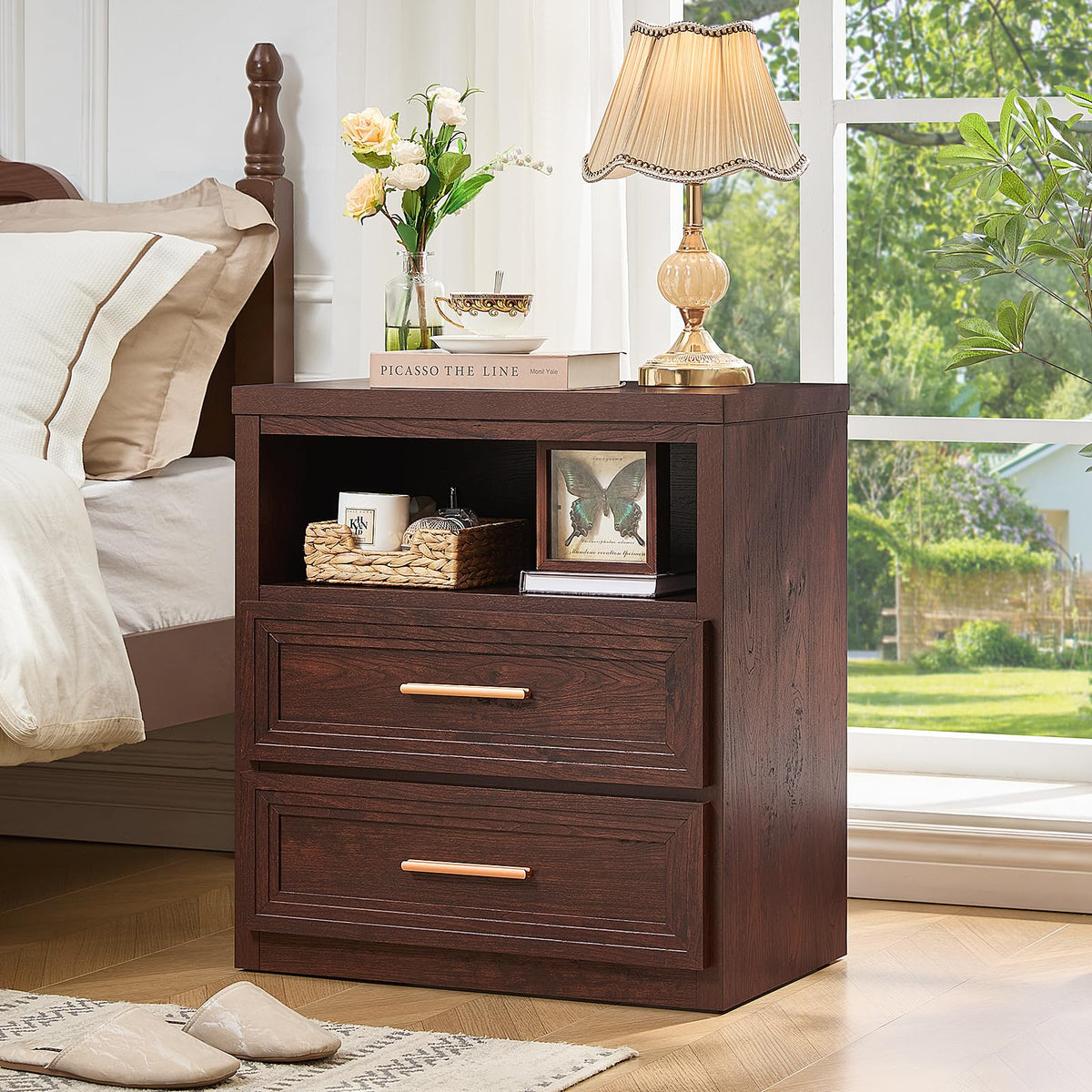 24'' Wide 2 Drawer Wood Nightstand N933417