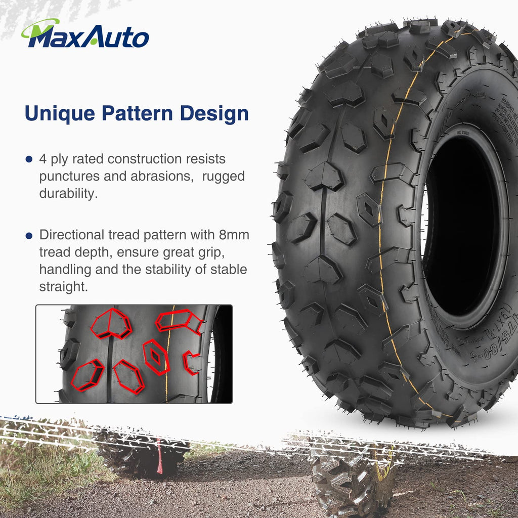19x7-8 ATV UTV Off-Road Tires Set of 2 I438485