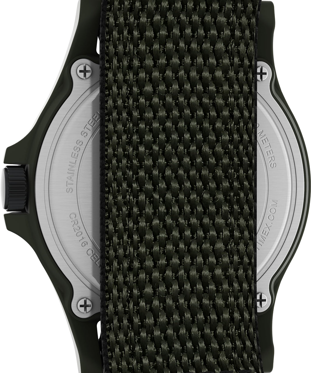 Black Fastwrap Cream Dial Green Case Watch X860