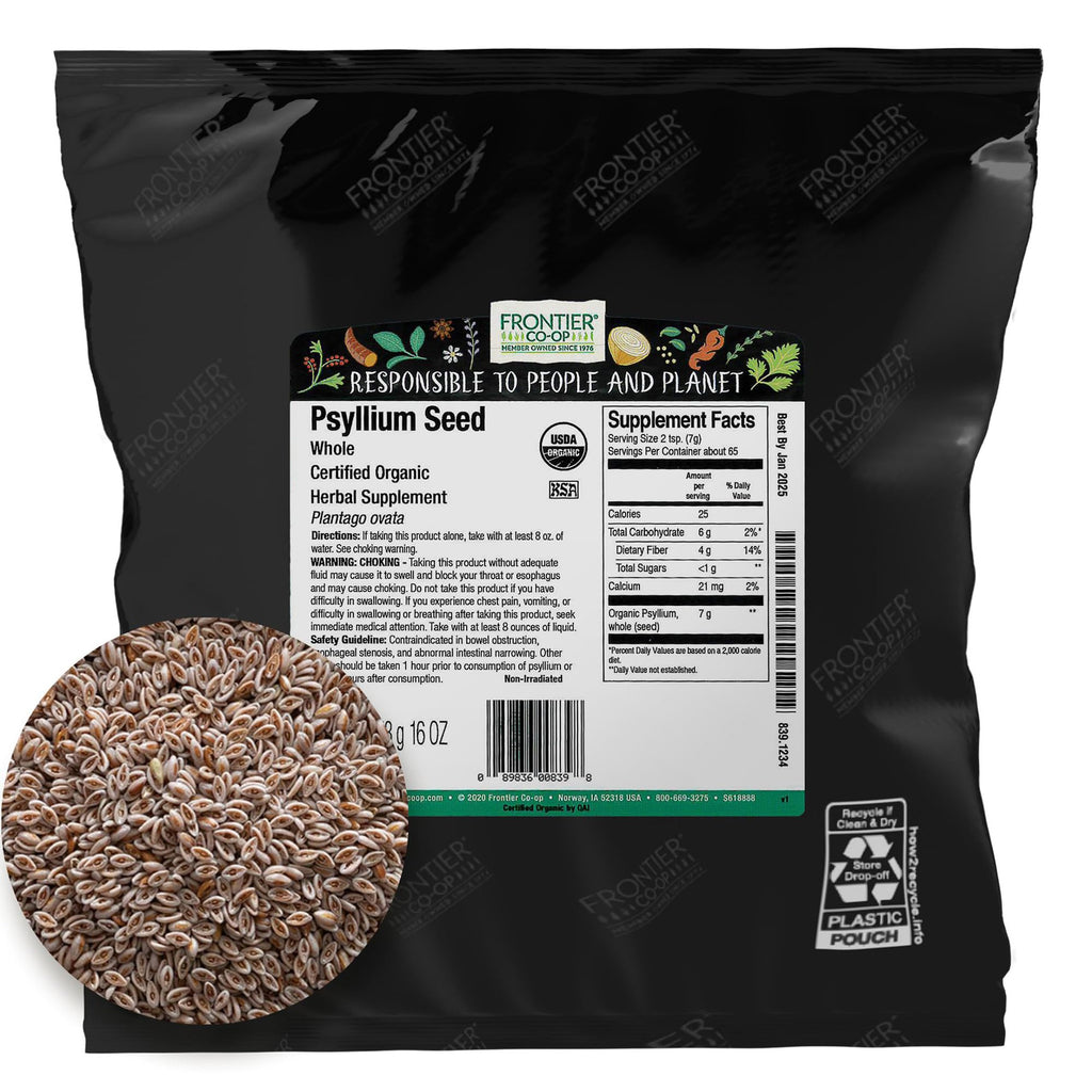 Organic Whole Psyllium Seed 1lb U8250