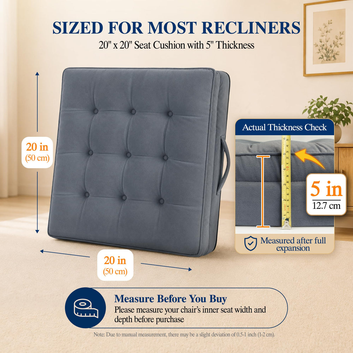 20x20x5 Recliner Seat Cushion R58901